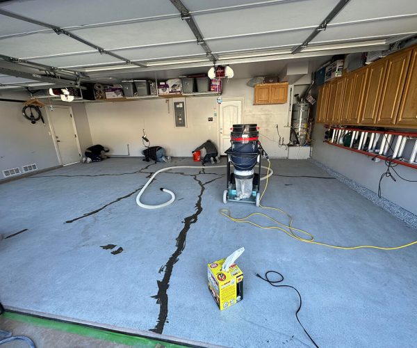 Epoxy garage flooring installation